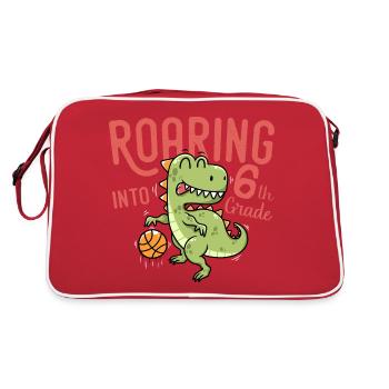 Roaring into 6th Grade Dinosaur Basketball - Sac Retro - rouge/blanc - Dos