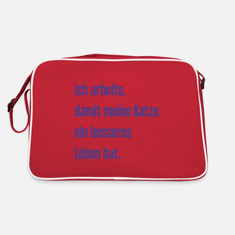 Für ein besseres Katzenleben arbeite ich! Retro Tasche