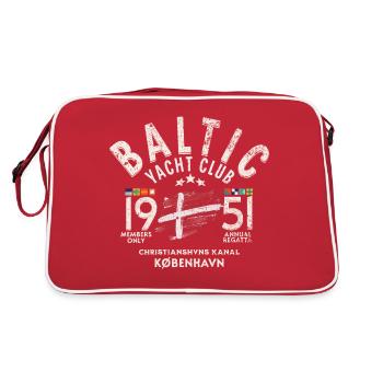 Baltic Yacht Club Kopenhagen könnte - Retro Tasche - Rot/Weiß - Hinten