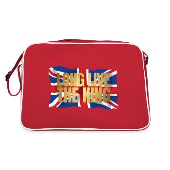 British King Coronation Charles England Flag - Retro Bag - red/white - Back