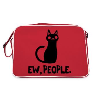 Ew People Cat Lover - Sac Retro - rouge/blanc - Dos