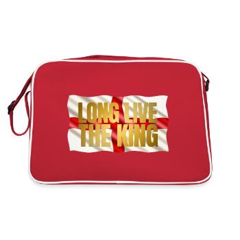 British King Coronation Charles England Flag - Retro Bag - red/white - Back