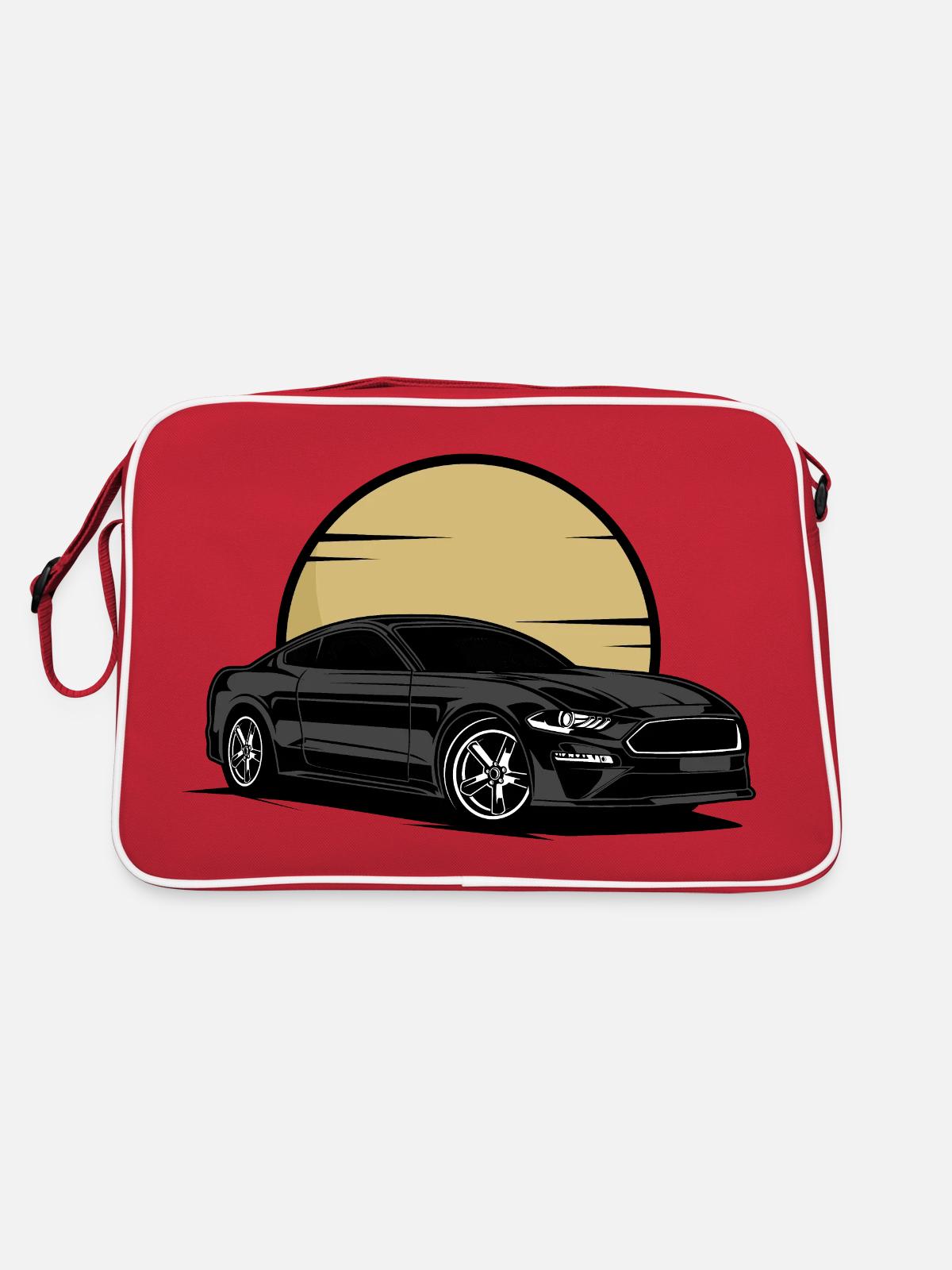COYOTE V8 STANG - Retro Bag - red/white - Back