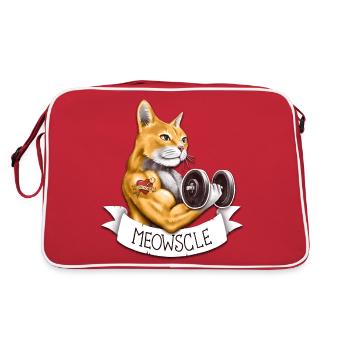 Meowscle - Sac Retro - rouge/blanc - Dos