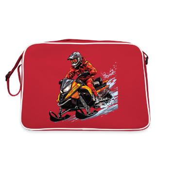 Ski-doo, motoneige freeride - Sac Retro - rouge/blanc - Dos