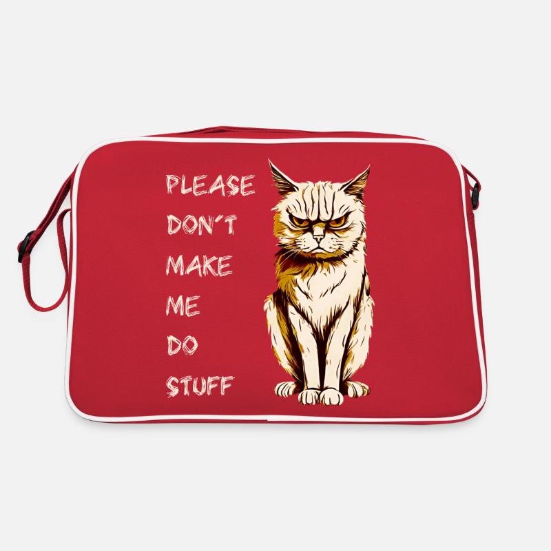 PLEASE DON'T MAKE ME DO STUFF, ADOLESCENT CAT Retro Bag