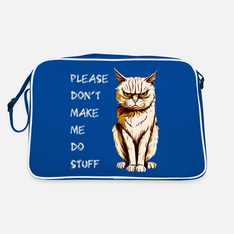 PLEASE DON'T MAKE ME DO STUFF, ADOLESCENT CAT Retro Bag