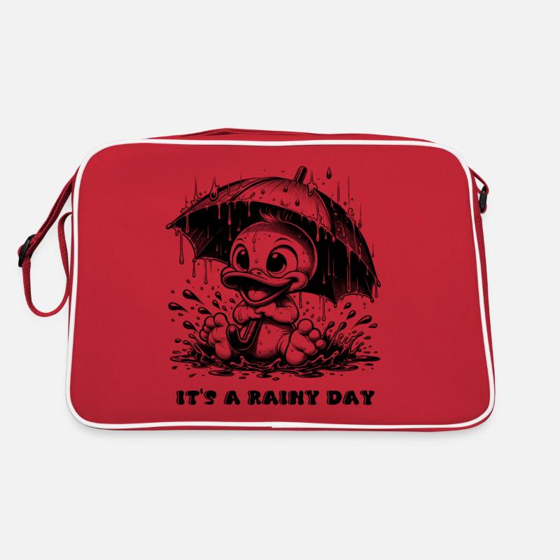 Es ist ein regnerischer Tag Retro Tasche