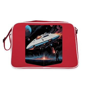 Ai planet spaceship - Retro Bag - red/white - Back