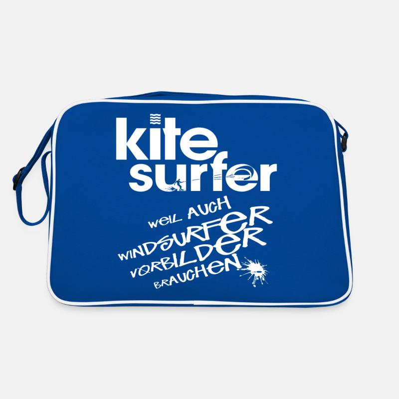 Kitesurfer vs Windsurfer Retro Tasche