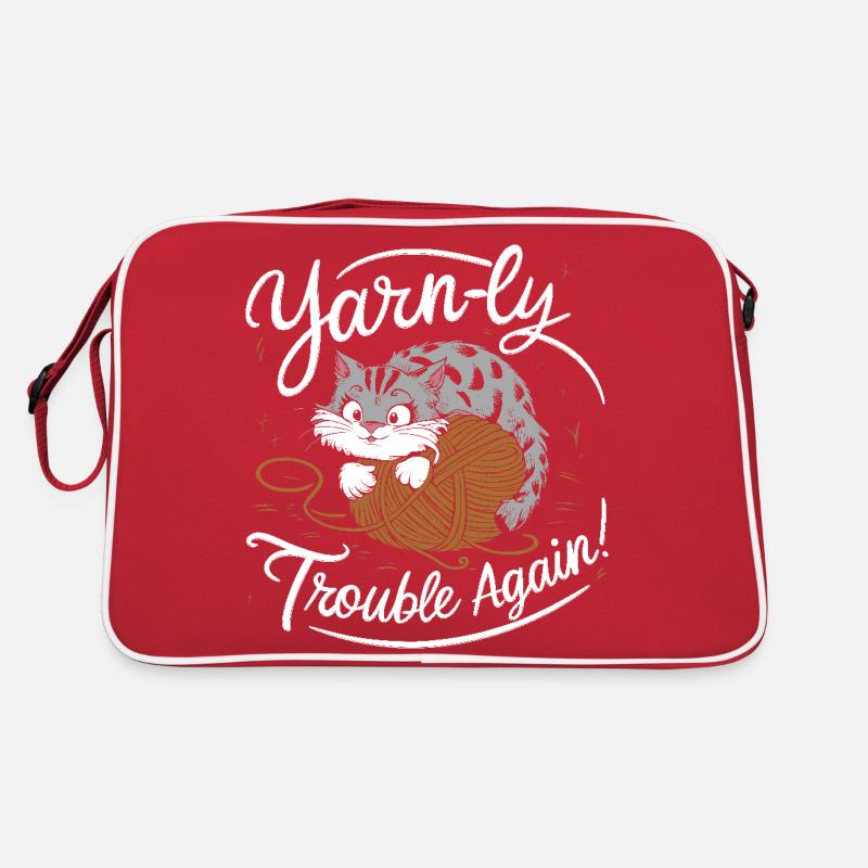 Problème de chat - Sac Retro - rouge/blanc