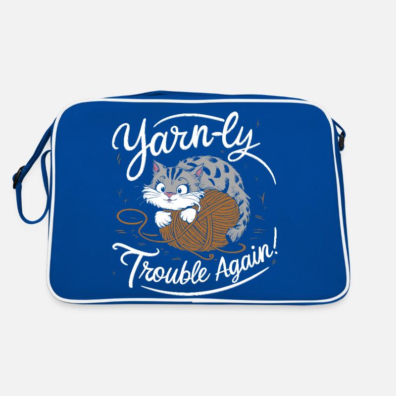 Ärger mit der Katze Retro Tasche