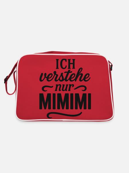 Mimimi Saying Funny Office - Retro Bag - red/white - Back