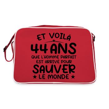 44 Years Old Birthday Gift 44 Years Men - Retro Bag - red/white - Back