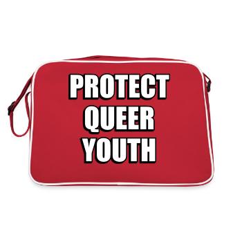 Protéger les jeunes queer - Sac Retro - rouge/blanc - Dos