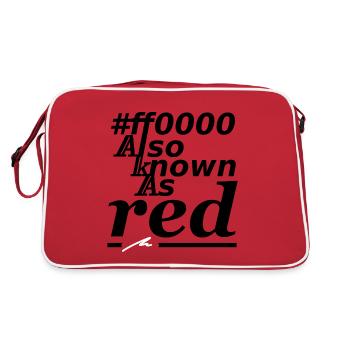 #ff0000, also known as red - Retro Bag - red/white - Back