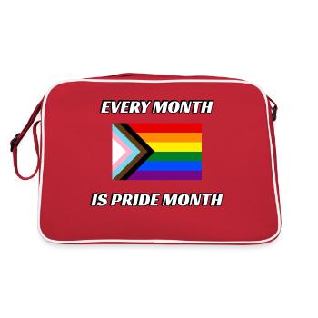 Every month is pride month Progress Pride Flag - Retro Bag - red/white - Back
