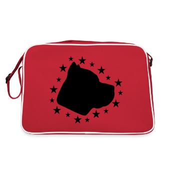 Cane Corso - Retro Tasche - Rot/Weiß - Hinten