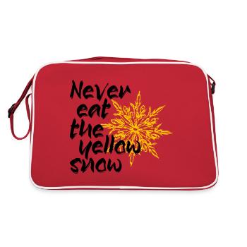 Never eat the yellow snow - Retro Bag - red/white - Back