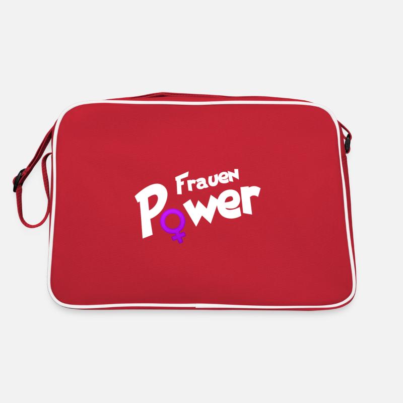 Frauen Power - Retro Tasche - Rot/Weiß