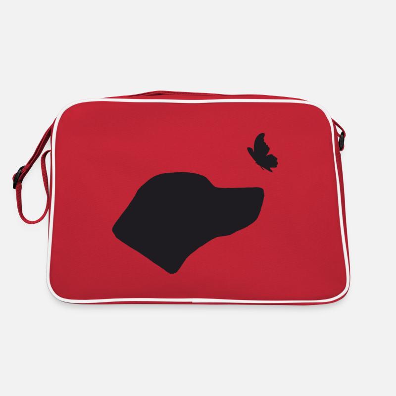 Rhodesian Ridgeback mit Schmetterling Retro Tasche