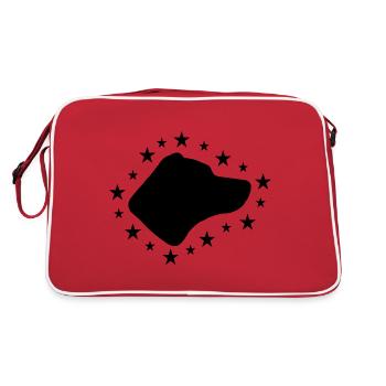 Jack Russell Terrier - Retro Tasche - Rot/Weiß - Hinten
