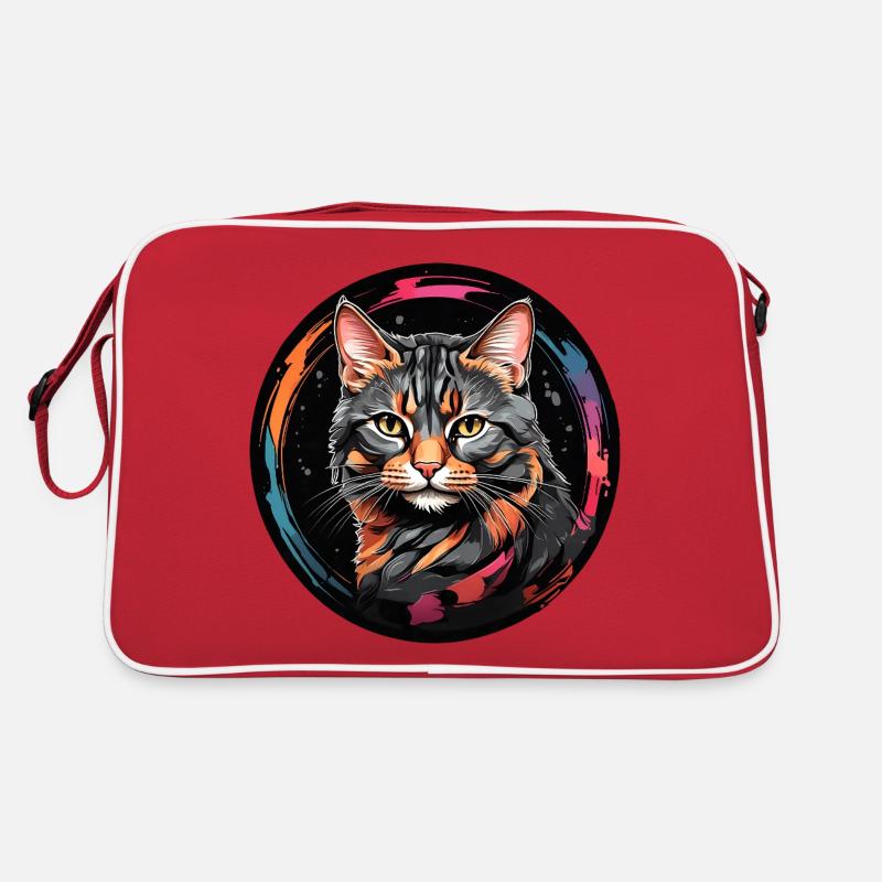 Chat de Californie à l'aquarelle Sac Retro