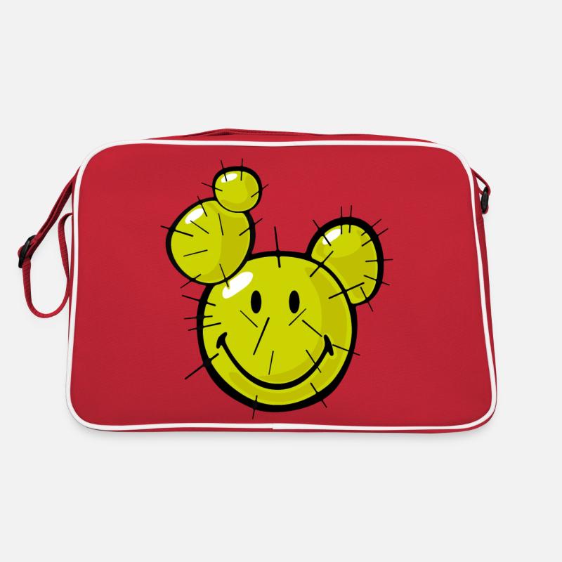 Smiley Cactus - Retro Bag - red/white