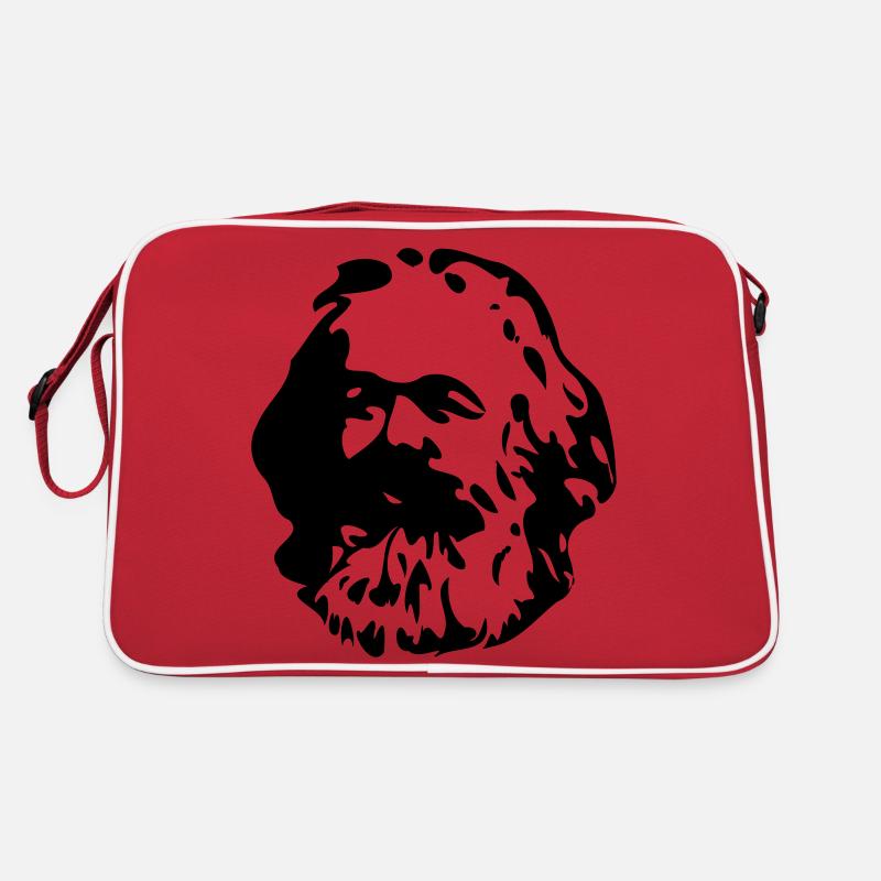 Karl Marx - Retro Tasche - Rot/Weiß