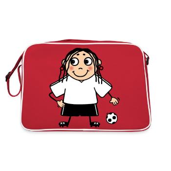 Women's football women's team neutral white - Retro Bag - red/white - Back