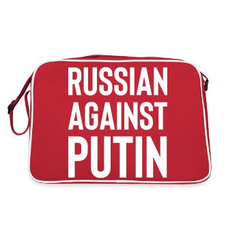 Russian against Putin white - Retro Bag - red/white - Back