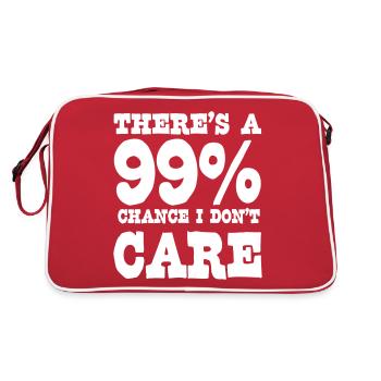 Il y a 99% de chances que je m’en fiche - Sac Retro - rouge/blanc - Dos