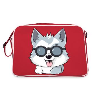 Lomo le loup à lunettes - Sac Retro - rouge/blanc - Dos
