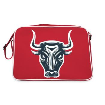 STYLIZED EDGY BULL - Retro Bag - red/white - Back