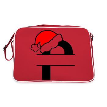Christmas Alphabet Letter P to Personalise - Retro Bag - red/white - Back