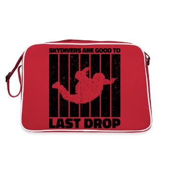 Lustiges Fallschirmspringer-Zitat: Perfektes Geschenk! - Retro Tasche - Rot/Weiß - Hinten
