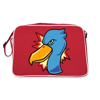 Shoebill Bird Ornithologist Forest I Gift - Retro Bag - red/white - Back