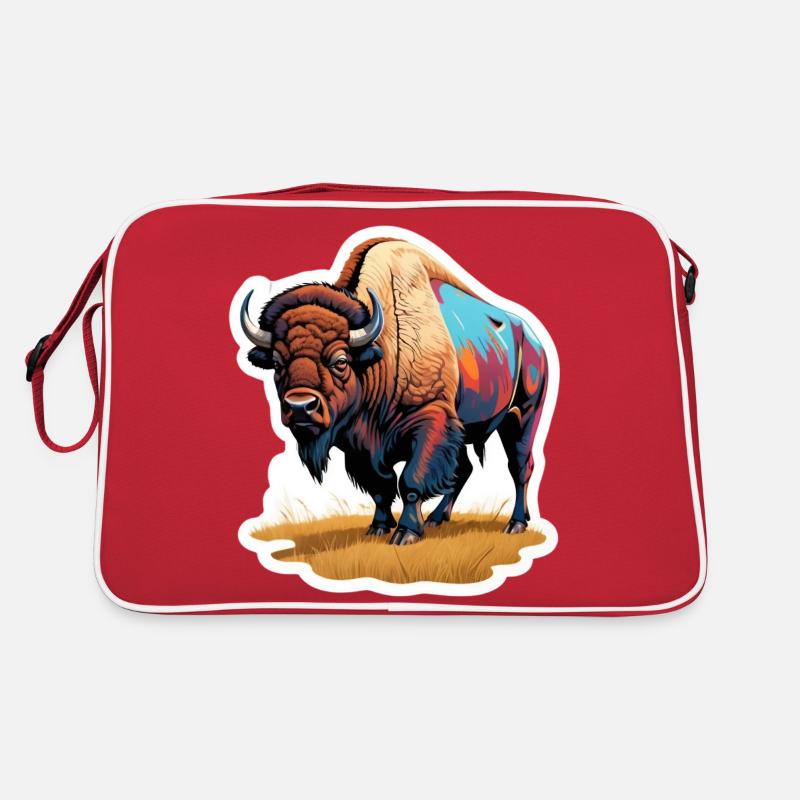 großer Bison Retro Tasche