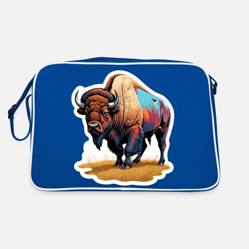 großer Bison Retro Tasche