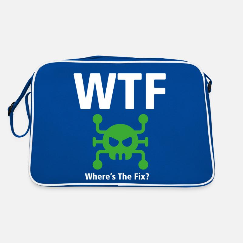 T-shirt WTF - Où est la solution ? (Programmateurs) Sac Retro