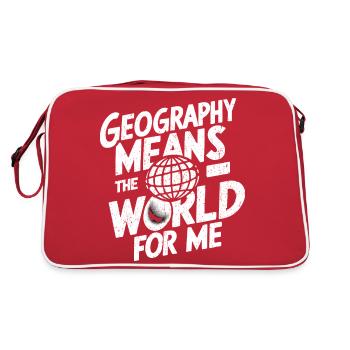 Comprendre le monde à travers la géographie - Sac Retro - rouge/blanc - Dos