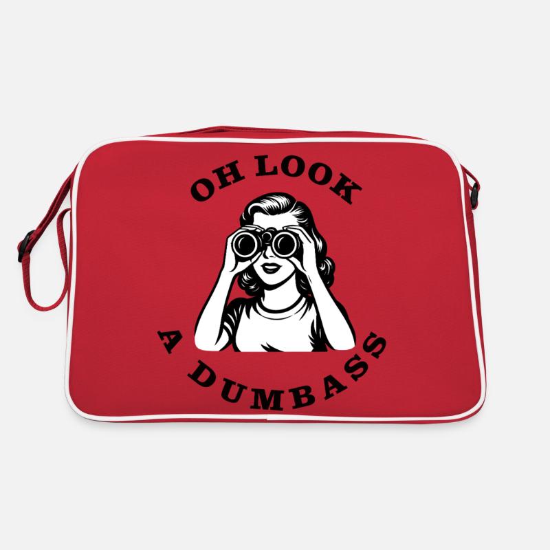 Oh schau, ein Dummkopf Retro Tasche