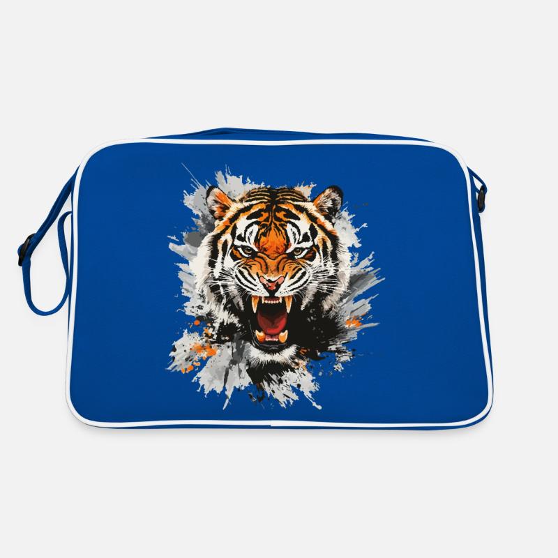 Tiger Head Predator Nature Wilderness Splash Retro Bag