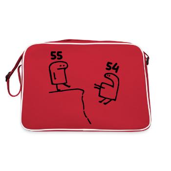 55 ans - Cadeau 55e Anniversaire Amusant 55 ans - Sac Retro - rouge/blanc - Dos