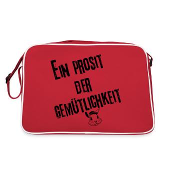 Ein Prosit Style | Redewendung - Retro Tasche - Rot/Weiß - Hinten