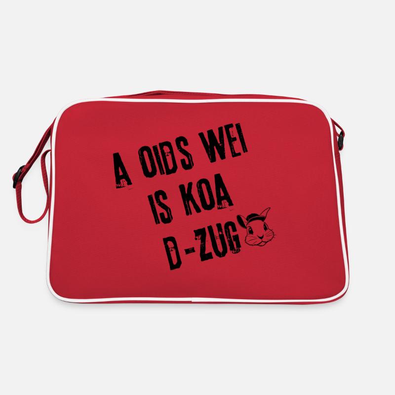 OidsWei Kein D-Zug | Redewendung Retro Tasche