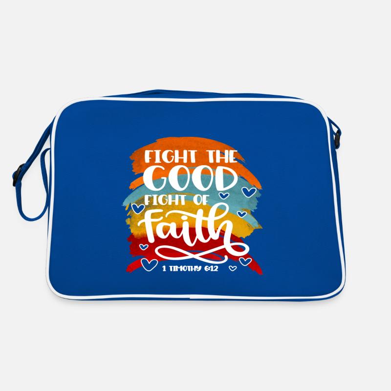 Design chrétien Bon combat de foi Sac Retro