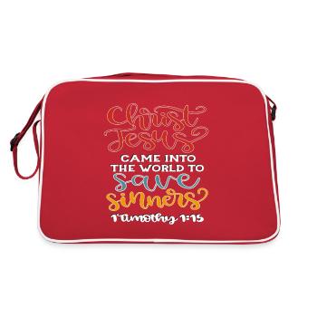 Christian Design Jésus est venu sauver - Sac Retro - rouge/blanc - Dos