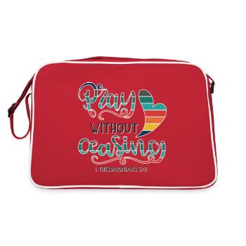 Le design chrétien priez sans cesse - Sac Retro - rouge/blanc - Dos