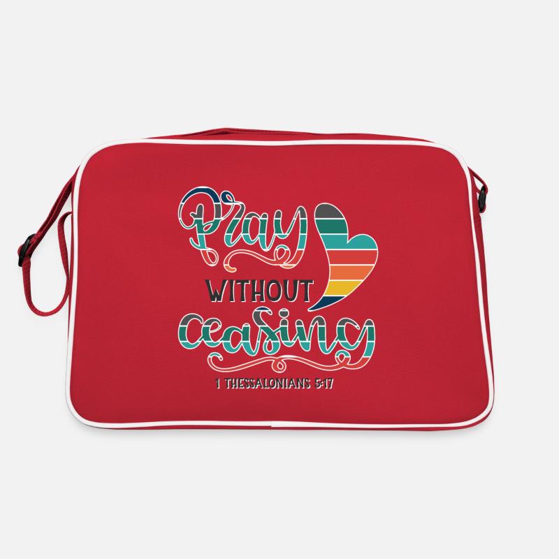 Le design chrétien priez sans cesse Sac Retro